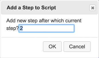 Add a step dialog