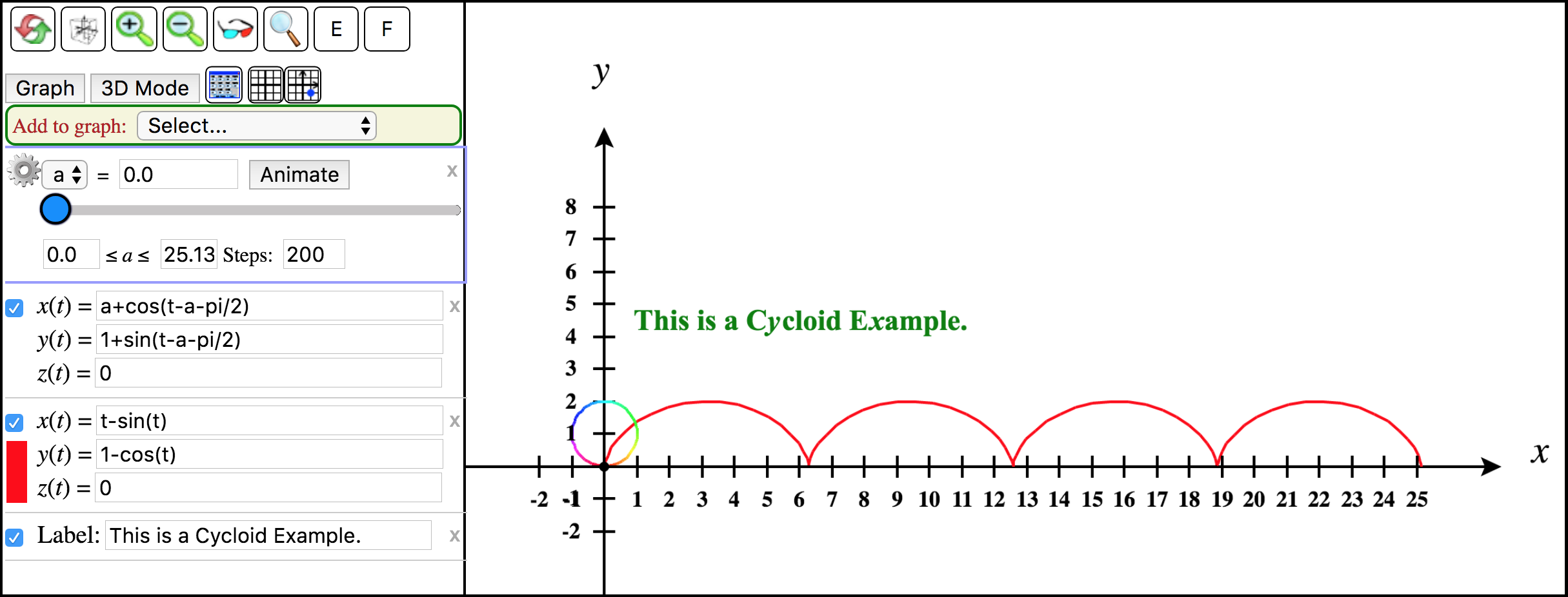 cycloid animation objects