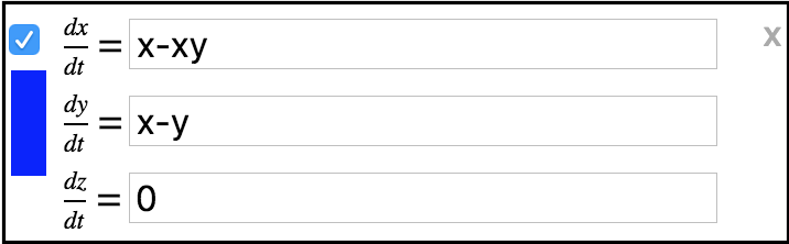 System of differential equations notation