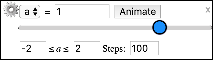 Parameter slider dialog