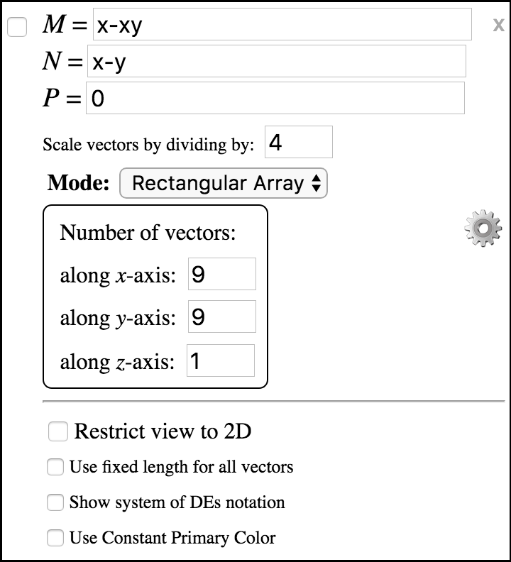 vector field dialog